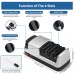 4 in 1 Electric Knife Sharpener with Diamond Abrasives for Straight Blade Knives, Serrated Knives, Ceramic Knives, Scissors - RZ-D004