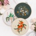 Embroidery Starter Kit, 3-Pack Cross Stitch Kit with Patterns, Embroidery Hoops, Threads, Tools for Beginners