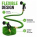 Expandable Garden Hose 50 ft with Adjustable Spray Nozzle, Solid Brass Connectors, Lightweight Flexible Water Hose, Compact Coil Storage for Lawn, Garden, Patio, Car Wash & Outdoor Cleaning