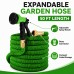 Expandable Garden Hose 50 ft with Adjustable Spray Nozzle, Solid Brass Connectors, Lightweight Flexible Water Hose, Compact Coil Storage for Lawn, Garden, Patio, Car Wash & Outdoor Cleaning