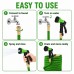 Expandable Garden Hose 50 ft with Adjustable Spray Nozzle, Solid Brass Connectors, Lightweight Flexible Water Hose, Compact Coil Storage for Lawn, Garden, Patio, Car Wash & Outdoor Cleaning