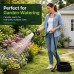 25 FT Expandable Garden Hose, Lightweight Anti Kink Flexible Garden Hose with 8 Function Nozzle, 3/4 inch Diameter, Extra Strength Fabric (Black) - JB25