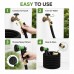 25 FT Expandable Garden Hose, Lightweight Anti Kink Flexible Garden Hose with 8 Function Nozzle, 3/4 inch Diameter, Extra Strength Fabric (Black) - JB25
