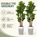 Faux Fiddle Leaf Fig Trees, 2-Pack, 78 in, Planters Included Indoor Décor Faux Fiddle Leaf Fig Trees, 2-Pack, 78 in, Planters Included Indoor Décor