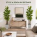 Faux Fiddle Leaf Fig Trees, 2-Pack, 78 in, Planters Included Indoor Décor Faux Fiddle Leaf Fig Trees, 2-Pack, 78 in, Planters Included Indoor Décor