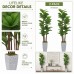 Faux Fiddle Leaf Fig Trees, 2-Pack, 78 in, Planters Included Indoor Décor Faux Fiddle Leaf Fig Trees, 2-Pack, 78 in, Planters Included Indoor Décor
