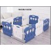 Toytexx 196CM x133 CM (77.2’’x52.4’’)Baby Kid Playpen Panel Activity Center Safety Fence Playyard-Blue_White_Model