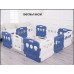 Toytexx 196CM x196 CM (77.2’’x77.2'') Baby Kid Playpen Panel Activity Center Safety Fence Playyard_Blue_White Model 