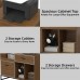 File Cabinet, 100 x 40 cm Lateral Filing Cabinet with 2 Drawers, Printer Stand, Open Storage Shelves for Home, Office - FS001001