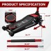 3 Ton Low Profile Hydraulic Trolley Jack Dual Piston Fast Lift Heavy-Duty Steel Frame 3-5/16”–19.7” Lift Range  Car SUV Light Truck Garage Use