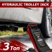 3 Ton Low Profile Hydraulic Trolley Jack Dual Piston Fast Lift Heavy-Duty Steel Frame 3-5/16”–19.7” Lift Range  Car SUV Light Truck Garage Use