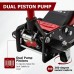 3 Ton Low Profile Hydraulic Trolley Jack Dual Piston Fast Lift Heavy-Duty Steel Frame 3-5/16”–19.7” Lift Range  Car SUV Light Truck Garage Use