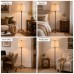 Floor Lamp with Beige Fabric Drum Shade, Black Metal 3-Leg Base, 59.1 in Tall Standing Lamp for Living Room, Bedroom, Reading Nook, Home Office Décor, Warm Accent Lighting