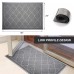 24" x 36" PVC Non-Slip Door Mat, Large Waterproof Indoor Outdoor Heavy Duty Floor Mat for Doors, Garage, Patio, Pets (Grey)