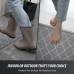 24" x 36" PVC Non-Slip Door Mat, Large Waterproof Indoor Outdoor Heavy Duty Floor Mat for Doors, Garage, Patio, Pets (Grey)