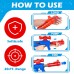 Shooting Game Toy 2-Pack Foam Ball Popper Air Toy Guns with Standing Shooting Target, 24 Foam Balls for Indoor Outdoor Play