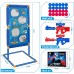 Shooting Game Toy 2-Pack Foam Ball Popper Air Toy Guns with Standing Shooting Target, 24 Foam Balls for Indoor Outdoor Play