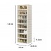Foldable Shoe Cabinet , 140 cm Tall, 8-Tier Stackable Shoe Storage Organizer Space-Saving Shoe Rack Tower for Closet, Entryway, Bedroom Model TS102-8