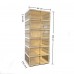 Premium Foldable Shoe Storage Organizer Cabinet – 6-Layer Clear Shoe Box Tower with Transparent PET Doors, Space-Saving Shoe Rack for Sneakers, Heels & Boots, 105cm Tall TS102T-6
