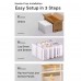 Foldable Shoe Cabinet , 140 cm Tall, 8-Tier Stackable Shoe Storage Organizer Space-Saving Shoe Rack Tower for Closet, Entryway, Bedroom Model TS102T-8