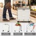 Folding Shopping Cart, Foldable Storage Box with 4 Rotating Wheels, Telescopic Handle for Shopping, Camping, Transport - YN8822 
