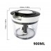 Manual Food Chopper, Pull String Vegetable Chopper and Garlic Mincer for Vegetables, Fruits, Herbs, Dry Food (Black) - TF1101BLACK