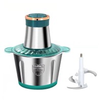 110V Electric Meat Grinder Household Stainless Steel Food Processor Vegetable Chopper Shredder - 3L