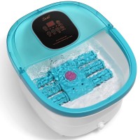 ENTIL Foot Spa Bath Massager with 6 Motorized Rollers, Heat, Bubbles & Vibration, Digital Temperature Control, Pedicure Grinding Stone - F-Bath-88