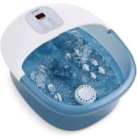 GASKY Foot Spa Massager with Heat, Bubbles, Vibration, Digital Temperature Control, 14 Massage Rollers