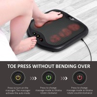 Foot Massager with Heat Shiatsu Kneading Washable Cover Black