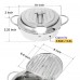3.4L Tempura Deep Frying Pot, 304 Stainless Steel Deep Fryer Pot with Thermometer, Oil Draining Rack for Tempura, Fries, Fish, Chicken
