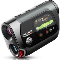 Golf Rangefinder with GPS & Slope, 43,000+ Preloaded Courses, 1300-Yard Laser Range, 6X Magnification, Touchscreen AMOLED Display, Flag Lock for Golf