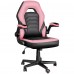 Ergonomic Gaming Chair, Adjustable Office Swivel Chair with PU Leather, Lumbar Support, Adjustable Armrests, 330lb Max Capacity for Kids, Adults, Home, Office, Gaming - DT550