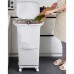 38L Double Layer Trash Bin, Multi-Layer Wet Dry Separation Bin with Rolling Wheels for Home, Kitchen, Recycling - 605