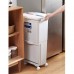 38L Double Layer Trash Bin, Multi-Layer Wet Dry Separation Bin with Rolling Wheels for Home, Kitchen, Recycling - 605