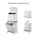 40L Double Layer Trash Bin, Multi-Layer Classification Storage Bin with Step-Pedal, Rolling Wheels for Home, Kitchen, Recycling - YM-608
