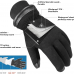 2-Pairs Winter Gloves, Waterproof, Windproof, Thermal Warm Touchscreen Gloves for Outdoor Sports, Cold Weather -30°C