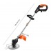 Cordless Grass Trimmer, 3 Blade Types, 2 Batteries, 6-Inch