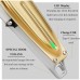 Hair Clippers for Men | Cordless T-Blade Trimmer with 1/2/3 mm Guide Combs, USB Rechargeable, LED Indicator, Gold Barber Clipper for Hair, Beard, Edging & Grooming Model KM-1949
