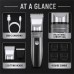 Cordless Hair Clipper Kit with 2 Heads and 4 Guide Combs, Grey