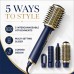 5-in-1 Hot Air Brush, Dryer and Styler, Navy and Gold Model MD-11