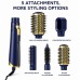 5-in-1 Hot Air Brush, Dryer and Styler, Navy and Gold Model MD-11