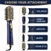 5-in-1 Hot Air Brush, Dryer and Styler, Navy and Gold Model MD-11