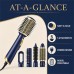 5-in-1 Hot Air Brush, Dryer and Styler, Navy and Gold Model MD-11