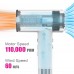 BLDC Hair Dryer, Blow Dryer with 110,000 RPM, 1400W Powerful High Speed, Diffuser & LED Display, 3 Air Speeds for Fast Drying, Home, Travel (White) - LS-092