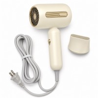 1300W Compact Hair Dryer with Nozzle, Champagne Gold Model MD-10