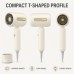 1300W Compact Hair Dryer with Nozzle, Champagne Gold Model MD-10