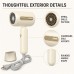 1300W Compact Hair Dryer with Nozzle, Champagne Gold Model MD-10