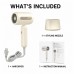 1300W Compact Hair Dryer with Nozzle, Champagne Gold Model MD-10