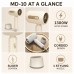 1300W Compact Hair Dryer with Nozzle, Champagne Gold Model MD-10